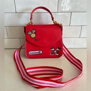 Disney Mickey And Minnie Mouse Darling Fashion Bag Purse New Disney Store Red